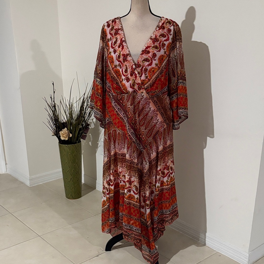 Westport sz 22 plus size boho dress stretchy 718